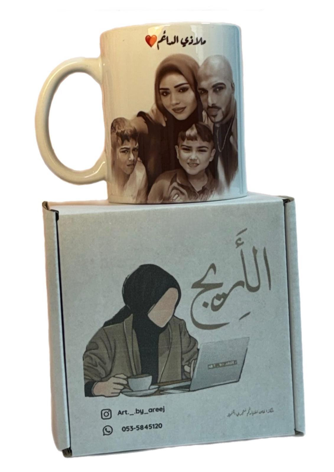 كاسة رسمة ديچتال - رصاصي 